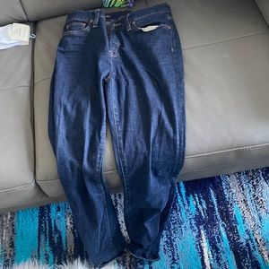 New woman’s dark denim J Crew High Rise Skinny jeans size 27